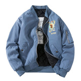 Xituodai Winter Bomber Jacket Men Fashion Pilot Jacket Rocket Print Baseball Coat Casual Youth Streetwear Outerwear Mens Clothing