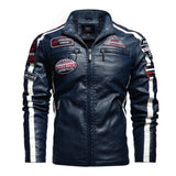 Xituodai New Motorcycle Jacket For Men In Autumn/Winter 2022 Fashion Casual Leather Embroidered Aviator Jacket In Winter Velvet  Pu Jacke