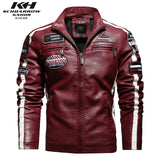 Xituodai New Motorcycle Jacket For Men In Autumn/Winter 2022 Fashion Casual Leather Embroidered Aviator Jacket In Winter Velvet  Pu Jacke