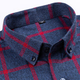 Xituodai Brand 100%Cotton Chechered Casual shirts for Men Warm Long Sleeve Plaid Shirt Winter soft Striped Male comfortable shirt