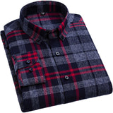 Xituodai Brand 100%Cotton Chechered Casual shirts for Men Warm Long Sleeve Plaid Shirt Winter soft Striped Male comfortable shirt