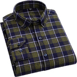 Xituodai Brand 100%Cotton Chechered Casual shirts for Men Warm Long Sleeve Plaid Shirt Winter soft Striped Male comfortable shirt