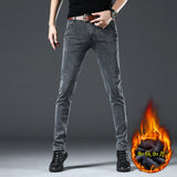 Xituodai 2022 New Winter Plus Velvet Thick Men&#39;s Jeans Casual All-match Jeans High Quality