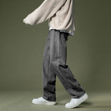 Xituodai Korean Wide-leg Jeans Men&#39;s Fashion Retro Casual Jeans Men Streetwear Autumn Wild Loose Hip-hop Straight Denim Pants Mens M-2XL
