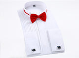 Xituodai White Men Tuxedo Shirt Regualr Fit Plus Size French Cufflinks Long Sleeve Luxury Wedding Party Male 6xl