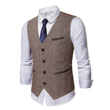 Xituodai LINHUA Sleeveless Men Vest Retro Waistcoat Men&#39;s Coats Man Coat Male Clothes Jackets Clothing Tactical Padded Mens Vests Golf