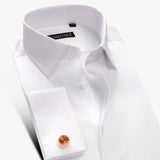 Xituodai Luxury Mercerized Cotton French Cuff Button Shirts Long Sleeve Men Tuxedo Wedding Shirt High Quality Dress Shirt with Cufflinks