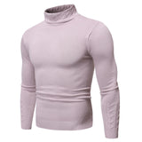 Xituodai Autumn And Winter New Style Men&#39;s Fashion Twisting Collar Solid Color Sweater Versatile Multi-Color Half-Turtle-Neck