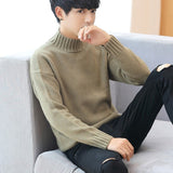 Xituodai Autumn and winter sweater men&#39;s half-necked camel knit sweater fashion long-sleeved thick men&#39;s sweater