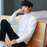 Xituodai Autumn and winter sweater men&#39;s half-necked camel knit sweater fashion long-sleeved thick men&#39;s sweater