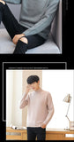 Xituodai Autumn and winter sweater men&#39;s half-necked camel knit sweater fashion long-sleeved thick men&#39;s sweater