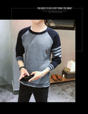 Xituodai 2021 New Style Sweater Men&#39;s Korean-style Slim Fit O Neck Crew Neck Youth Sweater Long Sleeve Men&#39;s Spring Stylish Men&#39;s Sweater