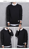 Xituodai Spring and Autumn New Men&#39;s Cotton Sweater Men&#39;s Slim Sweater Solid Color Round Neck Sweater Men