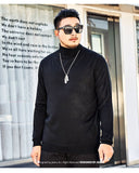 Xituodai Large size men&#39;s autumn and winter sweater sweater high collar sweater plus fertilizer to increase warm clothing