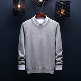 Xituodai Spring and Autumn Men&#39;s Sweater Korean Knitwear Round Neck Sweater Trend Solid Color Jacket Long Sleeve Shirt