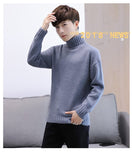 Xituodai Winter Men&#39;s New Turtleneck Sweater Korean Knit Shirt Men&#39;s Youth Turtleneck Sweater Shirt Solid Color