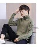 Xituodai Winter Men&#39;s New Turtleneck Sweater Korean Knit Shirt Men&#39;s Youth Turtleneck Sweater Shirt Solid Color