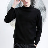 Xituodai Knitwear men&#39;s collar sweater sweater men&#39;s new solid color half-high collar men&#39;s sweater men