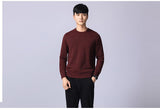 Xituodai New autumn and winter sweater men&#39;s bottoming sweater solid color long-sleeved head youth round neck men&#39;s clothing