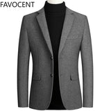 Xituodai High Quality Men&#39;s Wool Suit Coat Wool Blends Casual Blazers Men Suit Top Male Solid Business Casual Mens Coats and Jackets