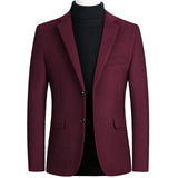 Xituodai High Quality Men&#39;s Wool Suit Coat Wool Blends Casual Blazers Men Suit Top Male Solid Business Casual Mens Coats and Jackets