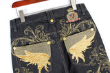 Xituodai Mens Jeans Top Limited Loose Hip Hop Jeans Men Printed Tide Men&#39;s Dress Casual Denim Trousers Cotton Pattern Harem Pants