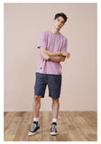 Xituodai 2022 Summer New 250g 100% Cotton Fabric T-shirt Men High Quality Solid Color Drop Sleeve Loose Tshirts Oversize Tops