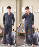 Xituodai Spring autumn 100%Cotton Pajamas Sets For Men Plaid Sleepwear Suit Casual Home Clothes Pijamas Hombre Loungewear Plus Size 4XL