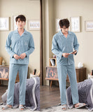 Xituodai Spring autumn 100%Cotton Pajamas Sets For Men Plaid Sleepwear Suit Casual Home Clothes Pijamas Hombre Loungewear Plus Size 4XL