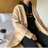Xituodai Men Korean Fashion Winter Jacket Coats 2021 Wool Coat Mens Oversized Harajuku Overcoat Male Japanese Streetwear Jackets