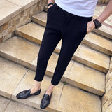 Xituodai 2022 New Men Ankle Length Pants Slim Men&#39;s Dress Pants Office Pants Men&#39;s Boutique Fashion Solid Color  Business Men&#39;s Suit Pant