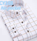 Xituodai Fashion Hot Sale Men&#39;s Long-sleeve Shirts Young Men&#39;s Korean Slim Business Shirts Casual All-match Plaid Square Collar Shirts