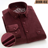 Xituodai Plus Size Cotton Corduroy Shirt for Men Casual S-7XL Business Mens Solid Shirts Long Sleeve Leisure Overshirt Autumn Comfortable