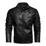 Xituodai 2022 Mens Motorcycle Jacket Autumn Winter Men New Faux PU Leather Jackets Casual Embroidery Biker Coat Zipper Fleece Jacket