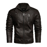 Xituodai 2022 Mens Motorcycle Jacket Autumn Winter Men New Faux PU Leather Jackets Casual Embroidery Biker Coat Zipper Fleece Jacket