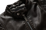 Xituodai 2022 Mens Motorcycle Jacket Autumn Winter Men New Faux PU Leather Jackets Casual Embroidery Biker Coat Zipper Fleece Jacket