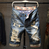 Xituodai 2022 New Spring Summer Men&#39;s Denim Shorts Men&#39;s Clothing Beach Ripped Jeans Denim Cotton Short Casual Business Social Men Shorts