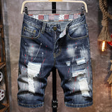 Xituodai 2022 New Spring Summer Men&#39;s Denim Shorts Men&#39;s Clothing Beach Ripped Jeans Denim Cotton Short Casual Business Social Men Shorts