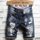 Xituodai 2022 New Spring Summer Men&#39;s Denim Shorts Men&#39;s Clothing Beach Ripped Jeans Denim Cotton Short Casual Business Social Men Shorts