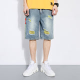 Xituodai 2022 New Spring Summer Men&#39;s Denim Shorts Men&#39;s Clothing Beach Ripped Jeans Denim Cotton Short Casual Business Social Men Shorts