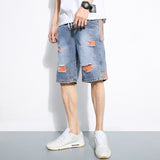 Xituodai 2022 New Spring Summer Men&#39;s Denim Shorts Men&#39;s Clothing Beach Ripped Jeans Denim Cotton Short Casual Business Social Men Shorts