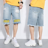 Xituodai 2022 New Spring Summer Men&#39;s Denim Shorts Men&#39;s Clothing Beach Ripped Jeans Denim Cotton Short Casual Business Social Men Shorts