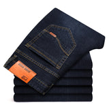 Xituodai 2022 Classic Style Men&#39;s Black Blue Regular Fit Jeans Business Casual Stretch Denim Pants Male Brand Trousers