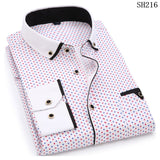 Xituodai Fashion Print Casual Men Long Sleeve Button Shirt Stitching Pocket Design Fabric Soft Comfortable For Men Dress Slim Fit 4XL 8XL