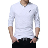 Xituodai 2022 Mens Casual T-shirt Fashion Slim Long Sleeve V Neck Fitness T-shirts Tops Homme Tshirt Boyfriend Gift Harajuku Streetwear