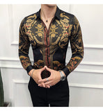 Xituodai 6XL 2022 Mens Vintage Print Long Sleeve Shirt New Fashion Hawaiian Slim Fit Striped Shirts Casual Plaid Shirts Men Chemise Homme