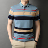 Xituodai Top Grade New Summer Brand Striped Embroidery Mens Designer Polo Shirts With Short Sleeve Casual Tops Fashions Men Clothing 2022