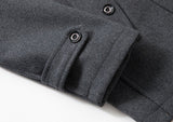 Xituodai Winter Men&#39;s Wool Coat New Solid Color Cold Resistant Men Woolen Overcoat Double Collar Casual Trench Coat Male Oversized 4XL