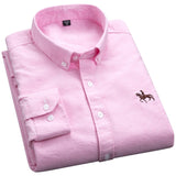 Xituodai 100% Cotton Oxford Plaid Solid Color Striped Shirt Tops Casual Long Sleeve Shirt Slim Fit Shirt Men Camisa Social Korean Clothes