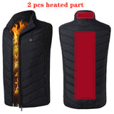 Xituodai 9 Areas Heated Vest Jacket USB Men Winter Electrical Heated Sleevless Jacket Outdoor Fishing Hunting Vest куртка с подогревом